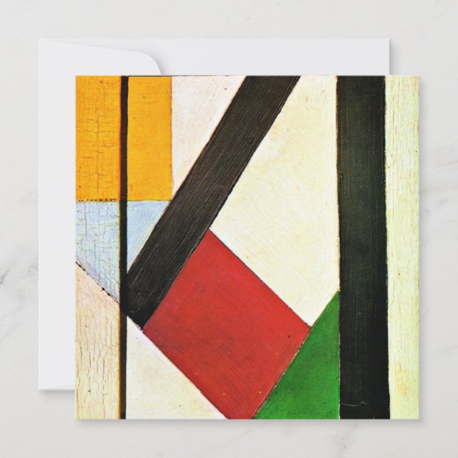 Carte Composition, célèbre oeuvre de Theo van Doesburg (Devant)