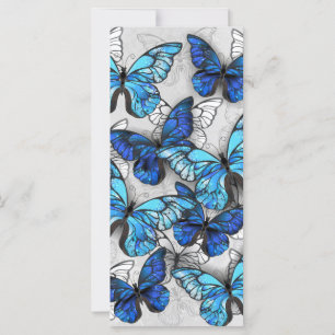 Carte Composition des White and Blue Butterflies