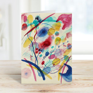 Carte Composition en bleu rouge vert jaune   Kandinsky