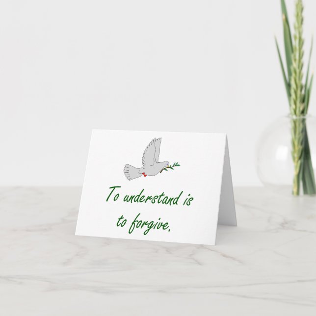 Carte Comprendre Est Pardonner - Citation De Pardon (Devant)