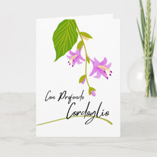 Carte Con Profondo Cordolio Sympathy en italien Hosta