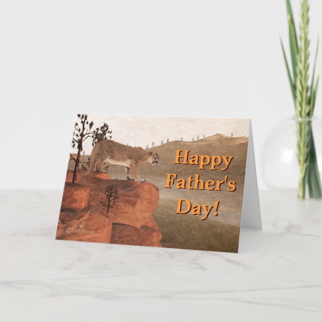 Carte Concentration - Fête des pères Cougar (Devant)