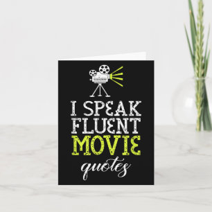 Carte Conception Amusante De Je Parle Citations De Film 