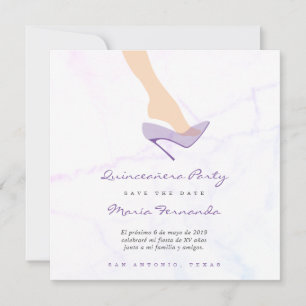 Carte Conception Chaussure de Cristal pour Festivité