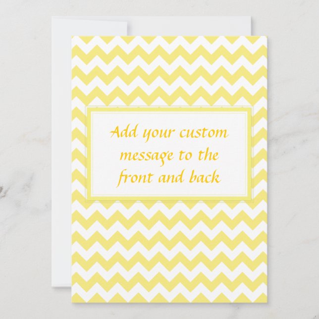 Carte Conception Chevron Jaune (Devant)