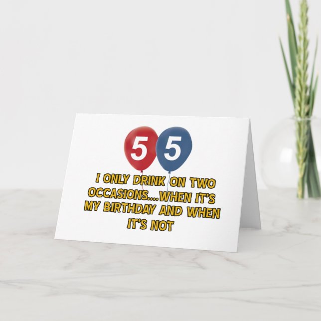 Carte Conception d'anniversaire de 55 ans (Devant)