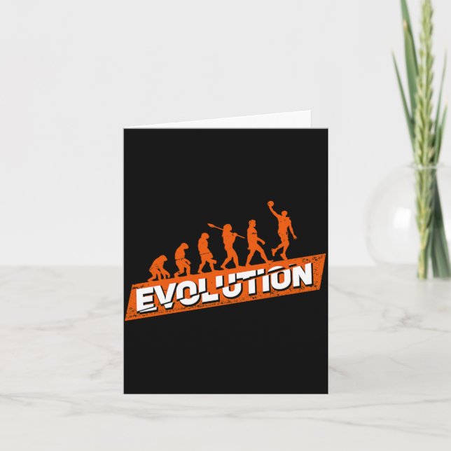 Carte Conception de cadeau d'évolution de joueur de bask (Devant)