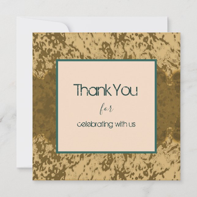 Carte Conception de cadre sarcelle éclaboussée rustique  (Devant)