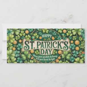 Carte Conception de célébration du trèfle irlandais