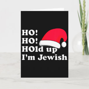 Carte Conception de chapeau de Noël drôle pour P juif ir