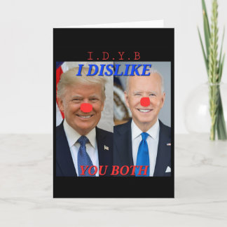 Carte Conception de clowns politiques drôles Trump Biden