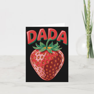Carte Conception de Dada de fraise mignonne pour des pap