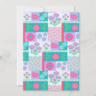 Carte Conception de fleurs vibrantes en fleurs