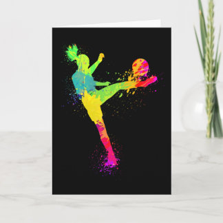 Carte Conception de football cool pour les femmes Joueus