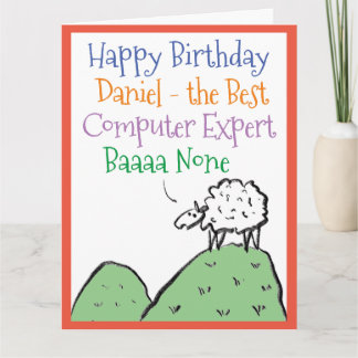 Carte Conception de mouton Joyeux anniversaire à un expe