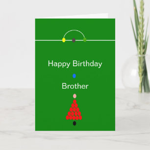 Carte Conception de Snooker Personnalisé Frère Anniversa
