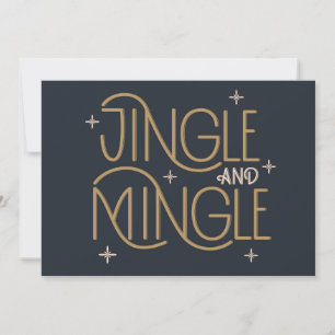 Carte Conception de vacances festive Jingle et Mingle