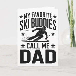 Carte Conception d'humour de papa skieur Conception de s