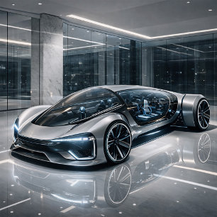 Carte Conception d'une supercar de luxe futuriste en imp