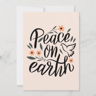 Carte Conception florale Paix sur Terre