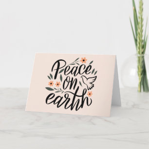 Carte Conception florale Paix sur Terre