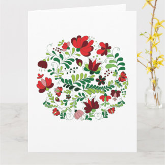 Carte Conception florale personnalisée avec nom