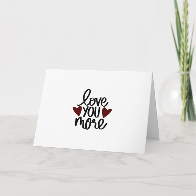 Carte Conception minimale Plus sincère de vous aimer  (Devant)