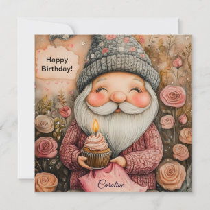 Carte Conception personnalisable Gnome Anniversaire
