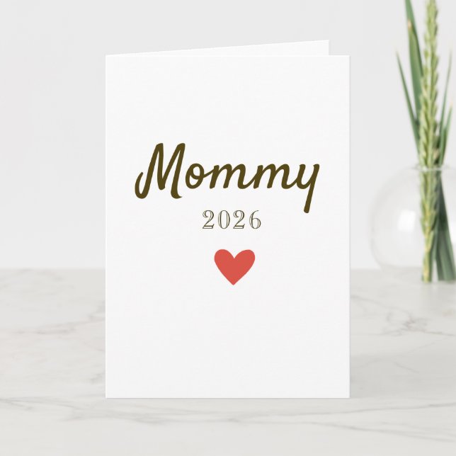 Carte Conception personnalisée d'amour de nouvelle maman (Devant)