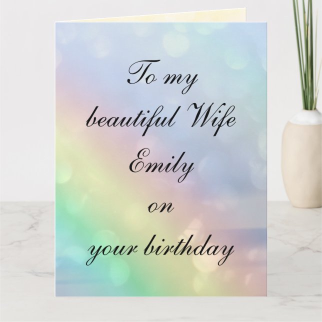 Carte Conception personnalisée d'une femme d'anniversair (Devant)