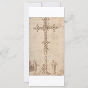 Carte Conception pour un Crucifix avec la Vierge Marie