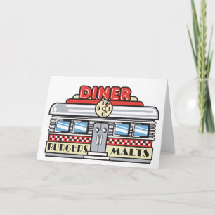 Carte conception rétro du diner