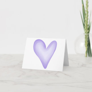 Carte Conception simple de cœur violet VIDE