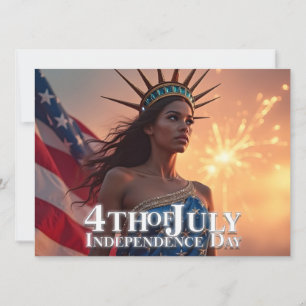 Carte Conception splendide du 4 juillet - Feux d'artific