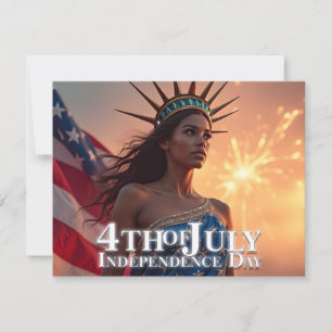 Carte Conception splendide du 4 juillet - Feux d'artific