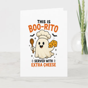 Carte Conception « Voici un Boo-Rito servi avec du froma