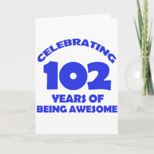 Carte conceptions d'anniversaire de 102 années