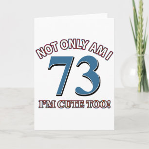 Carte conceptions d'anniversaire de 73 années