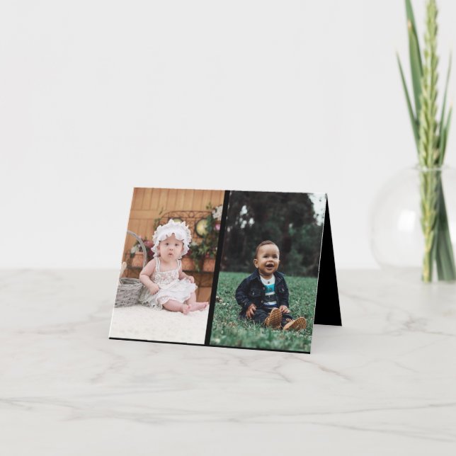 Carte Concevez votre propre collage de 2 photos (Devant)
