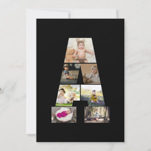 Carte Concevez votre propre collage photo avec la lettre