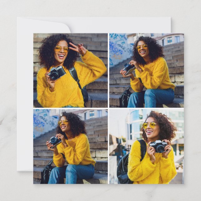 Carte Concevez votre propre collection de 4 photos (Devant)