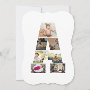 Carte Concevez votre propre lettre Un collage photo