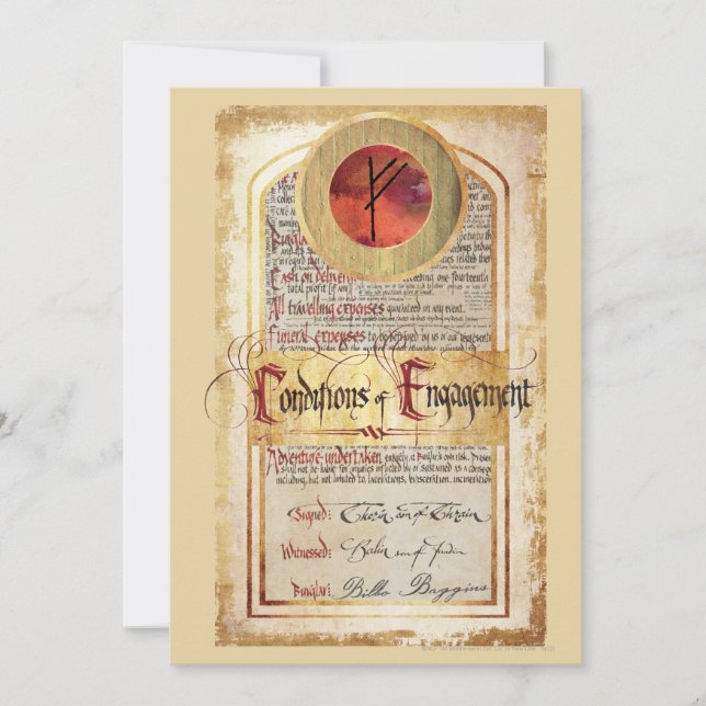 Carte Conditions du Fiançailles (Devant)