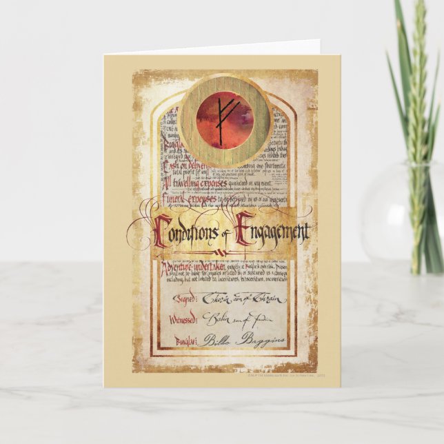 Carte Conditions du Fiançailles (Devant)