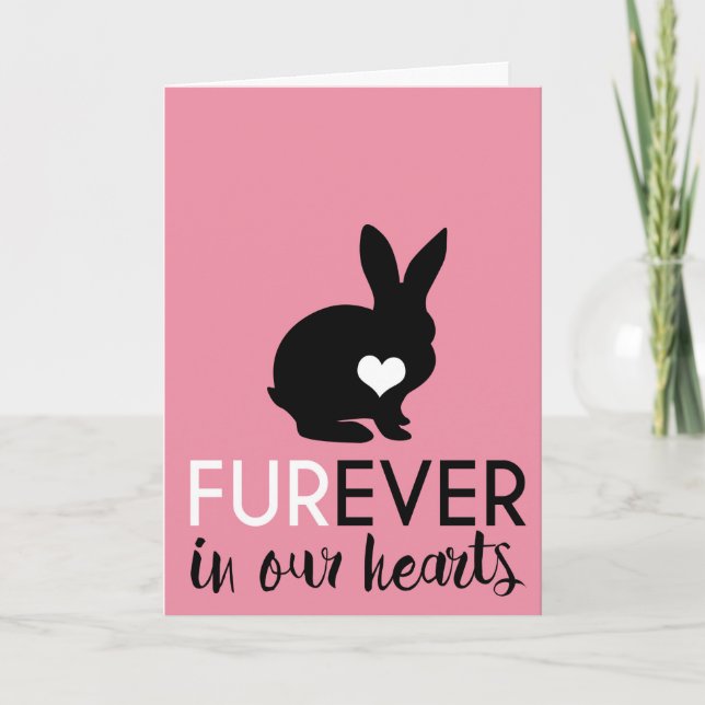 Carte Condoléance de lapin d'animal familier | Furever à (Devant)