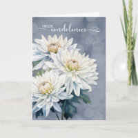 Condoléances Chrysanthèmes blancs sur la Sympathie