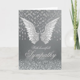 Carte Condoléances | Larmes d'argent
