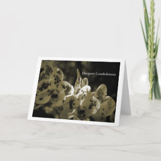 Carte Condoléances les plus sincères