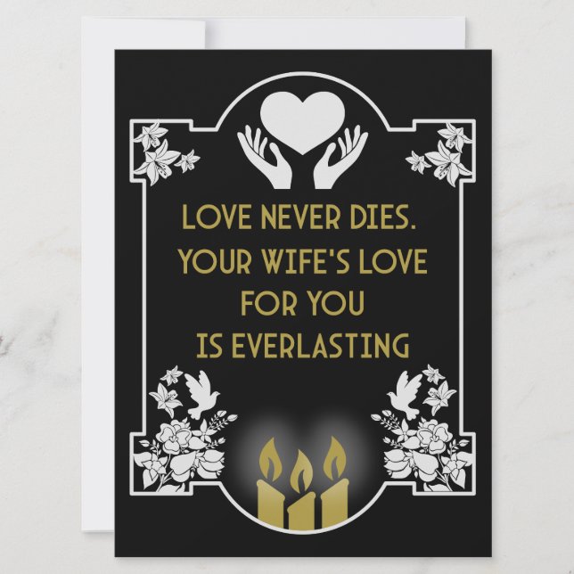 Carte Condoléances Message Femme (Devant)