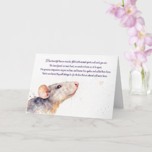 Carte Condoléances Sympathie pour un Rat Ciel Perte d'un